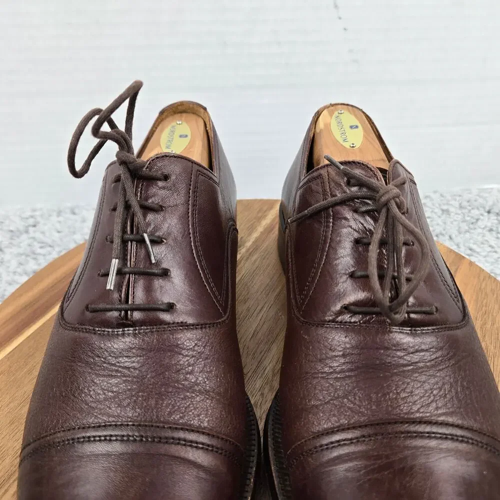 Magnanni Mens 9 Blanco Aldomar SL Brown Office Casual Cap Toe Oxford Dress Shoe